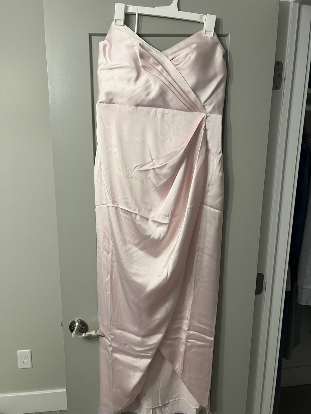 Express NWT Blush Pink Satin Strapless Gown